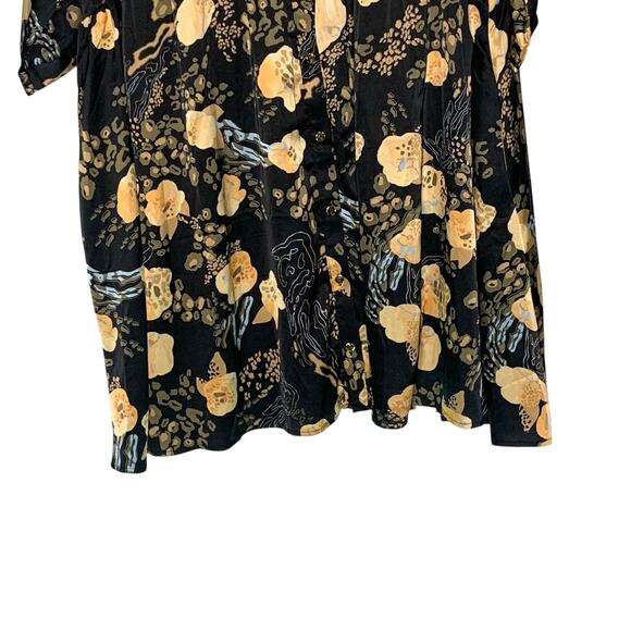 Entro 1X Never Looked Over Tunic Dress In Black Curves Abstract Floral - Picture 5 of 10